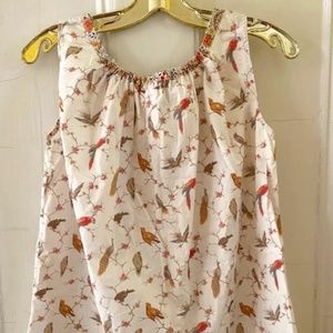 DOSA Sleeveless Top in Bird Print